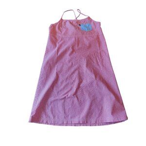 Ralph Lauren Red & White Gingham Cotton Sleeveless Dress With Pocket XL